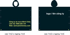 Áo mưa cánh dơi 140 cm in logo rẻ